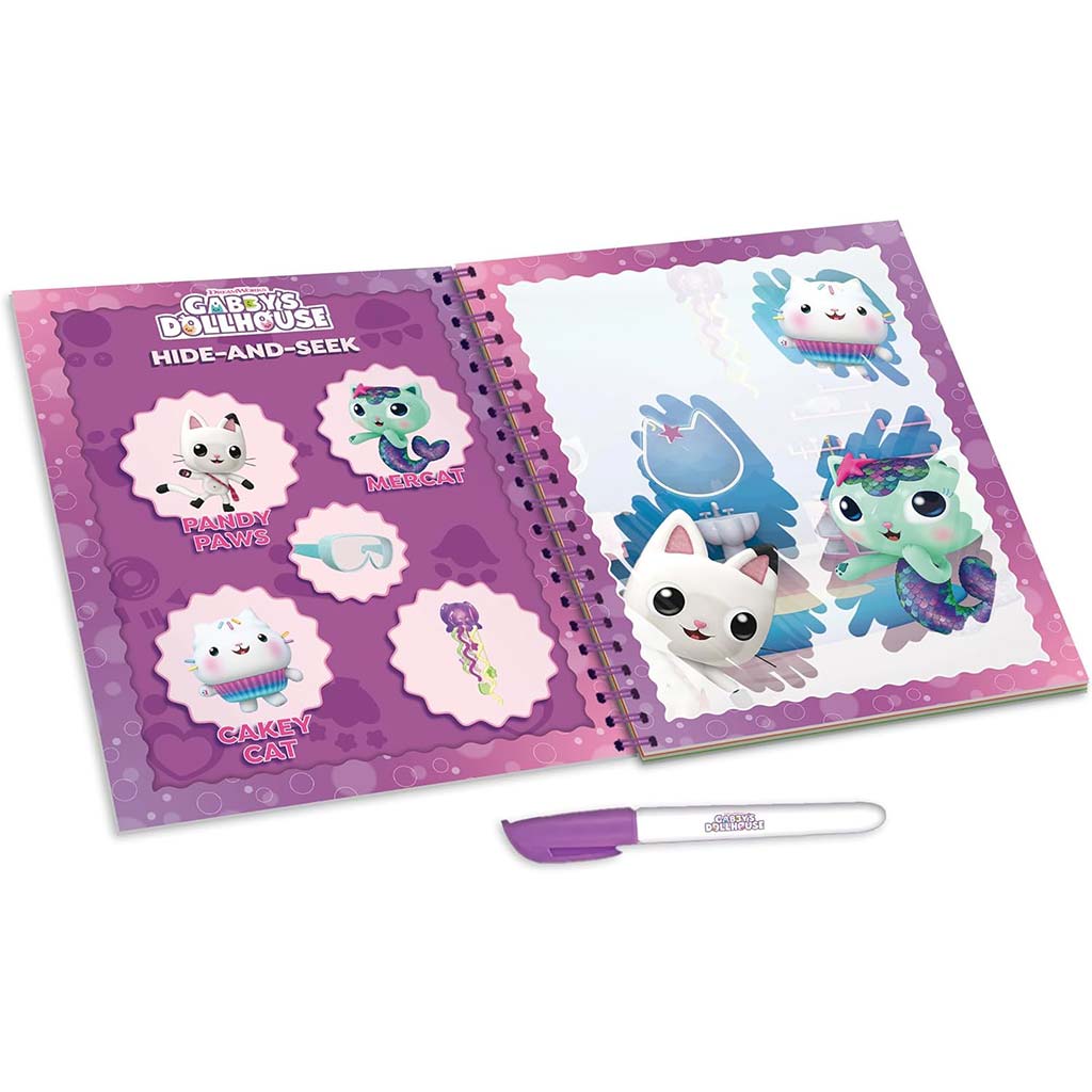imagen de Gabi casa de muñecas Meow-Mazing libro para colorear pintable con agua - Lisciani 2
