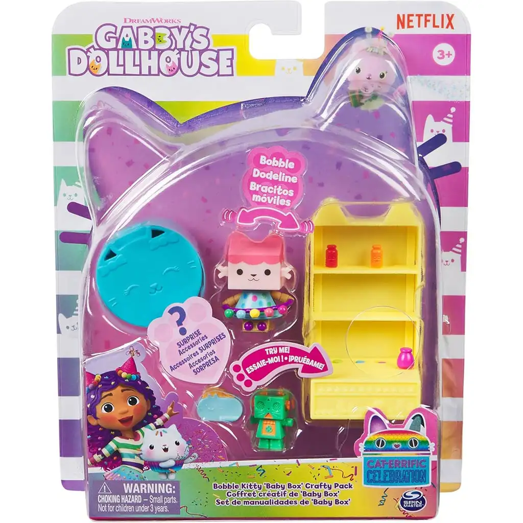 imagen de Gabi casa de muñecas: Muebles amarillos de Burbuja Kitty con accesorios sorpresa - Spin Master 1