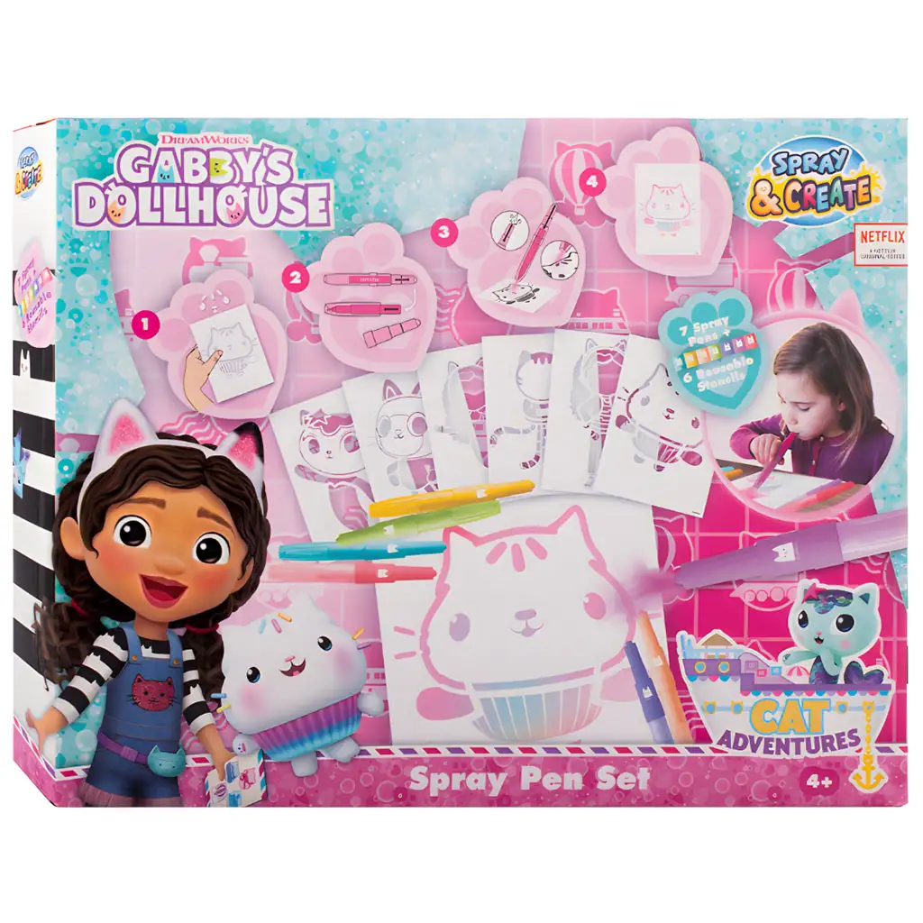 imagen de Gabi casa de muñecas: Set de coloreado con aerógrafo y rotuladores de spray 1