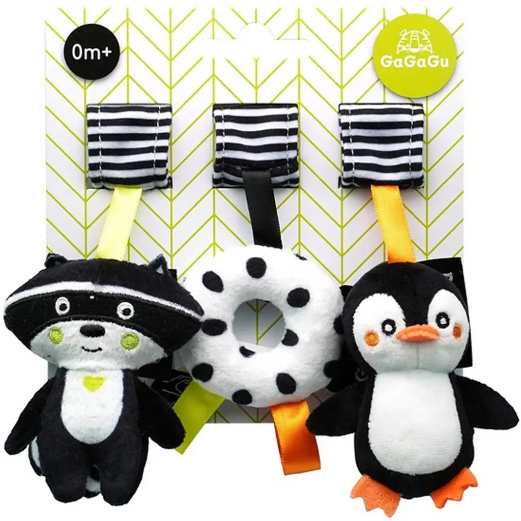 imagen de GaGaGu: Peluches de Logo - Mapache, dona y pingüino 1