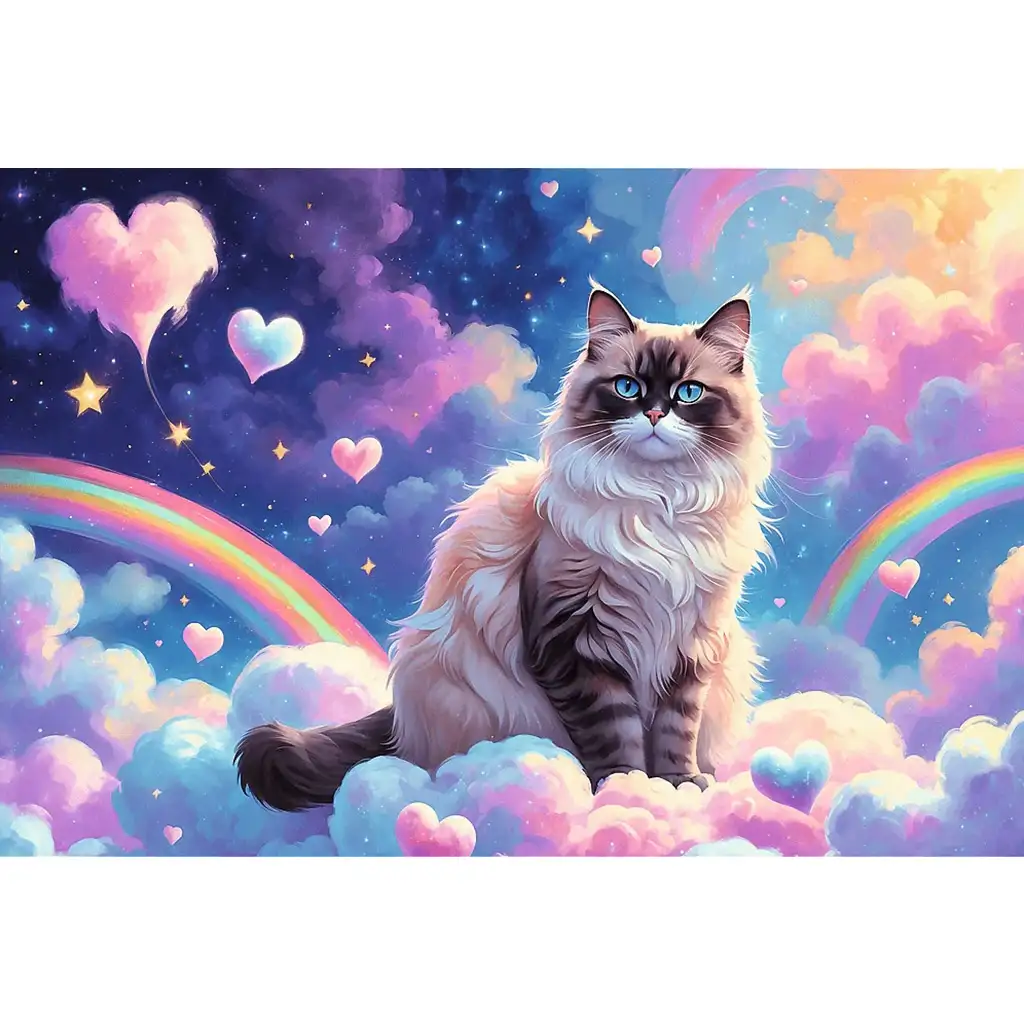 imagen de Gato en el reino de las nubes puzzle de 160 piezas - Trefl 2