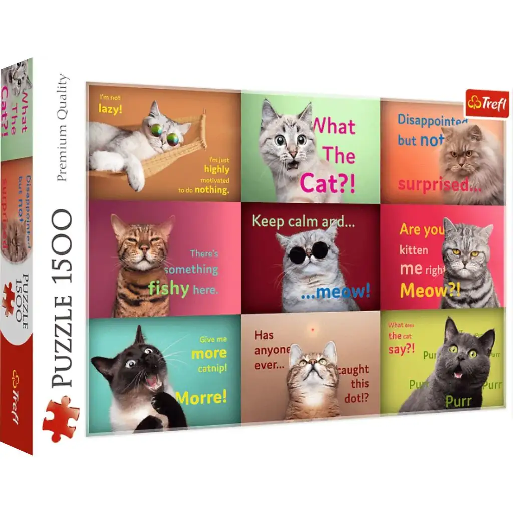 imagen de Gatos divertidos puzzle de 1500 piezas - Trefl 1