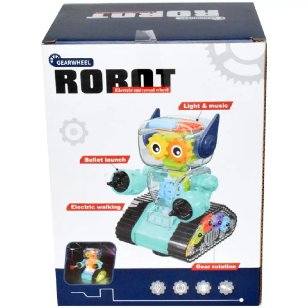 imagen de GearWheel robot de combate iluminado con lanzador en dos versiones 2