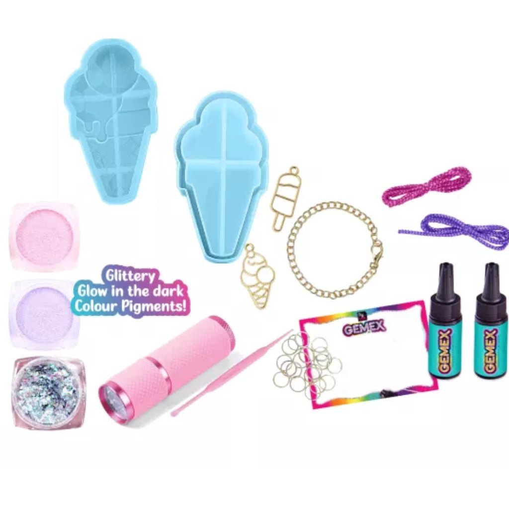 imagen de Gemex: Conjunto de joyería de helado de gema de gel 2