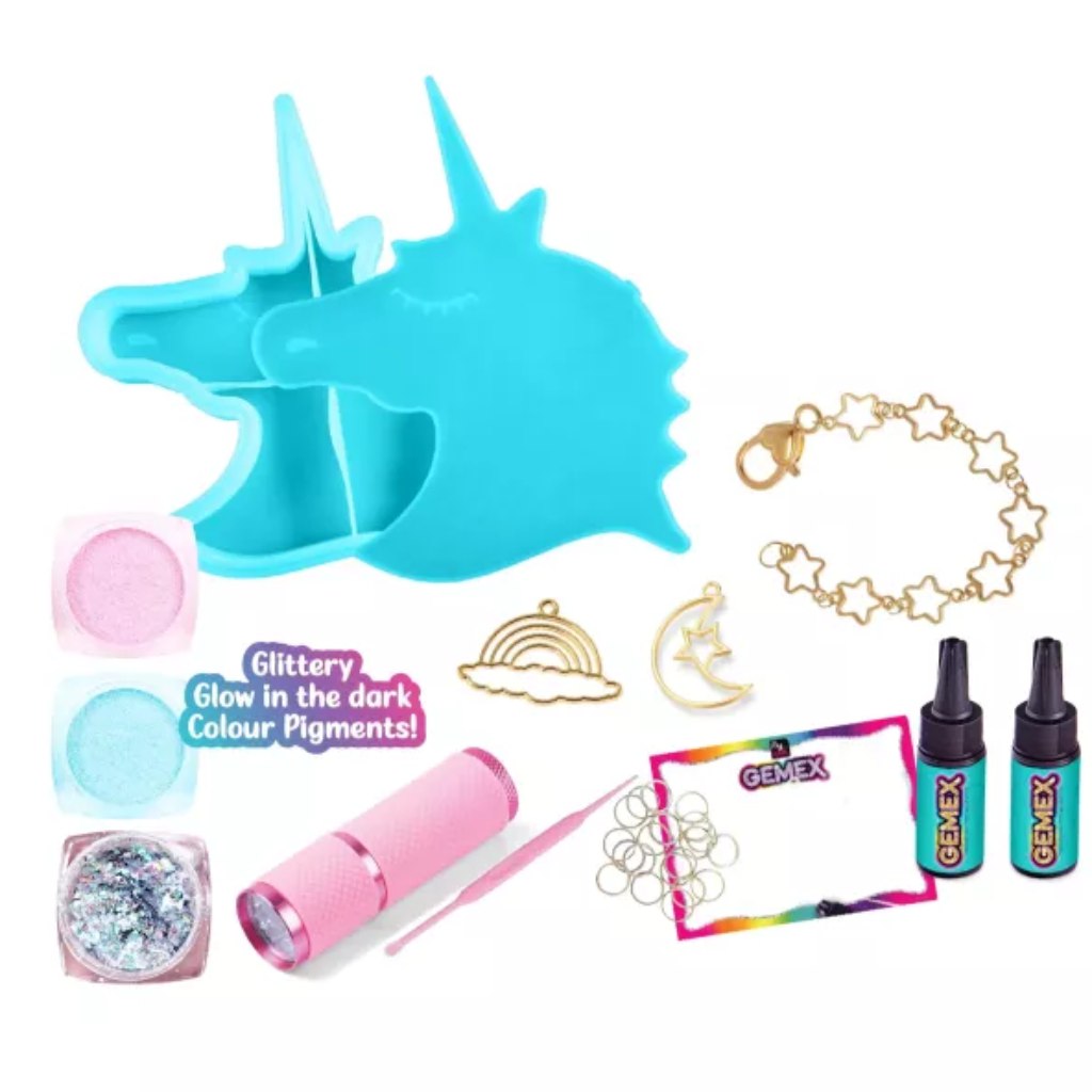 imagen de Gemex: Set de joyería de cabeza de unicornio de gema 2