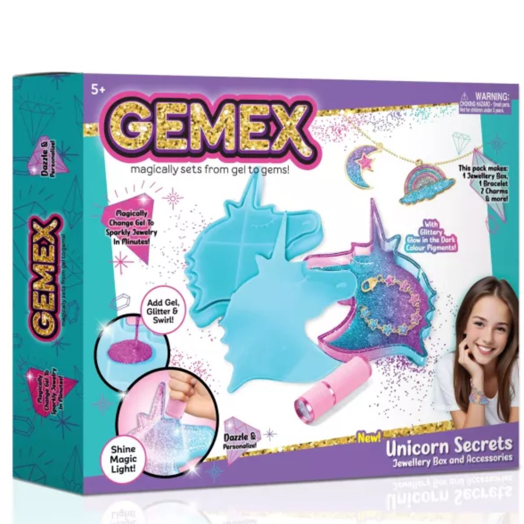 imagen de Gemex: Set de joyería de cabeza de unicornio de gema 1