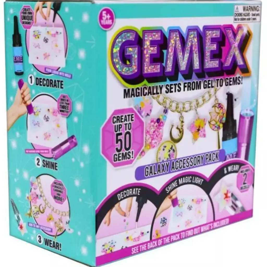 imagen de Gemex: Set de joyería de galaxia de gemas de gel 1