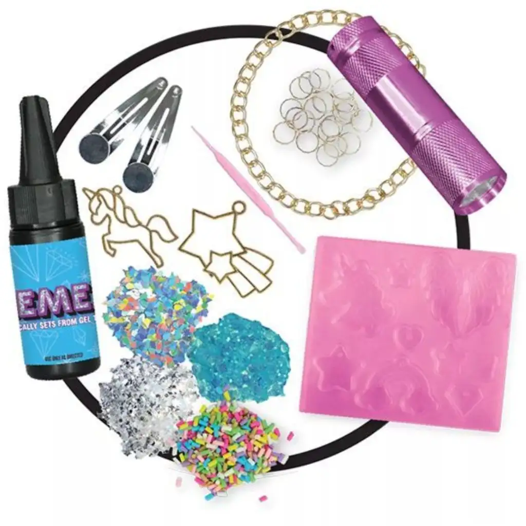 imagen de Gemex: Set de joyería de unicornio de gema en gel 2