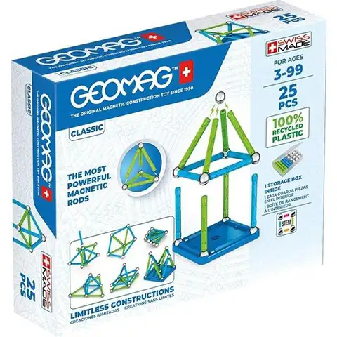 imagen de Geomag Green Line Classic juego de construcción magnético de 25 piezas 1