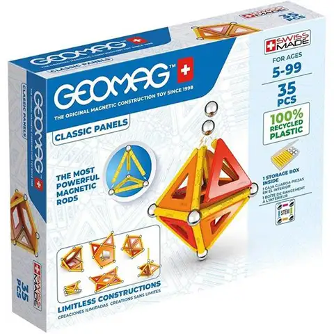 imagen de Geomag Green Line Classic Panels juego de construcción magnético de 35 piezas 1