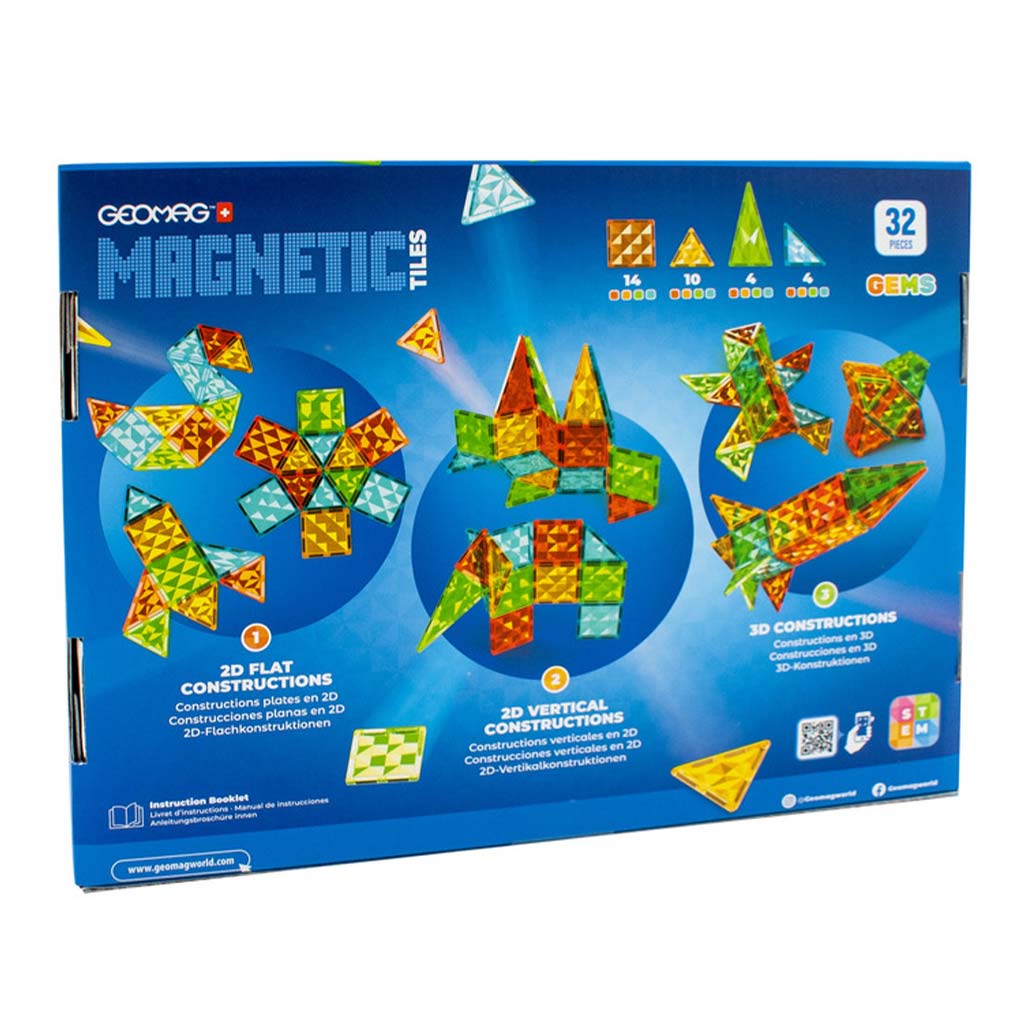 imagen de Geomag: Magnetic Tiles Gems Rocket set de cohetes de 32 piezas 2