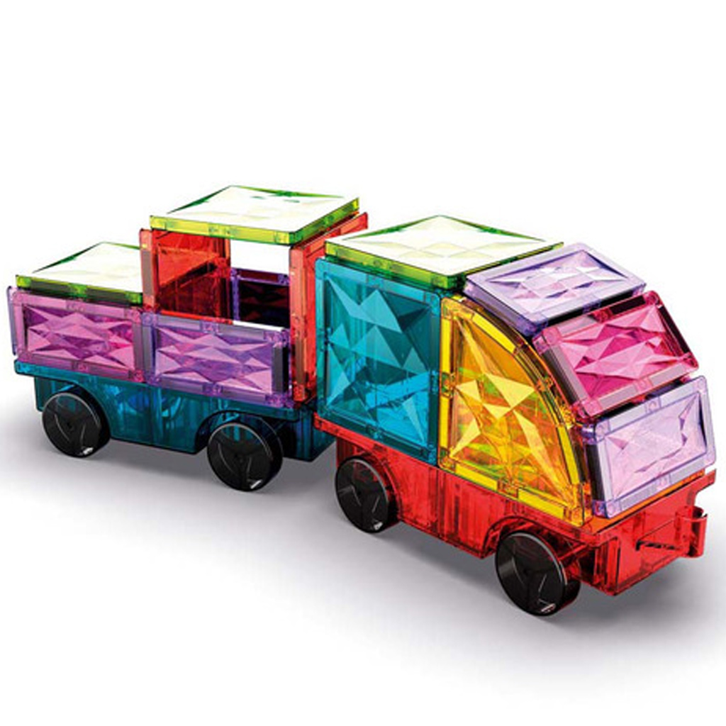 imagen de Geomag: Magnetic Tiles Gems vehículos magnéticos set de 24 piezas 2