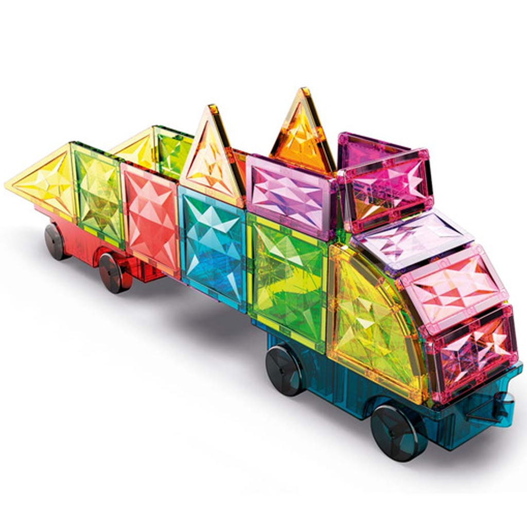 imagen de Geomag: Magnetic Tiles Gems vehículos magnéticos set de 24 piezas 3