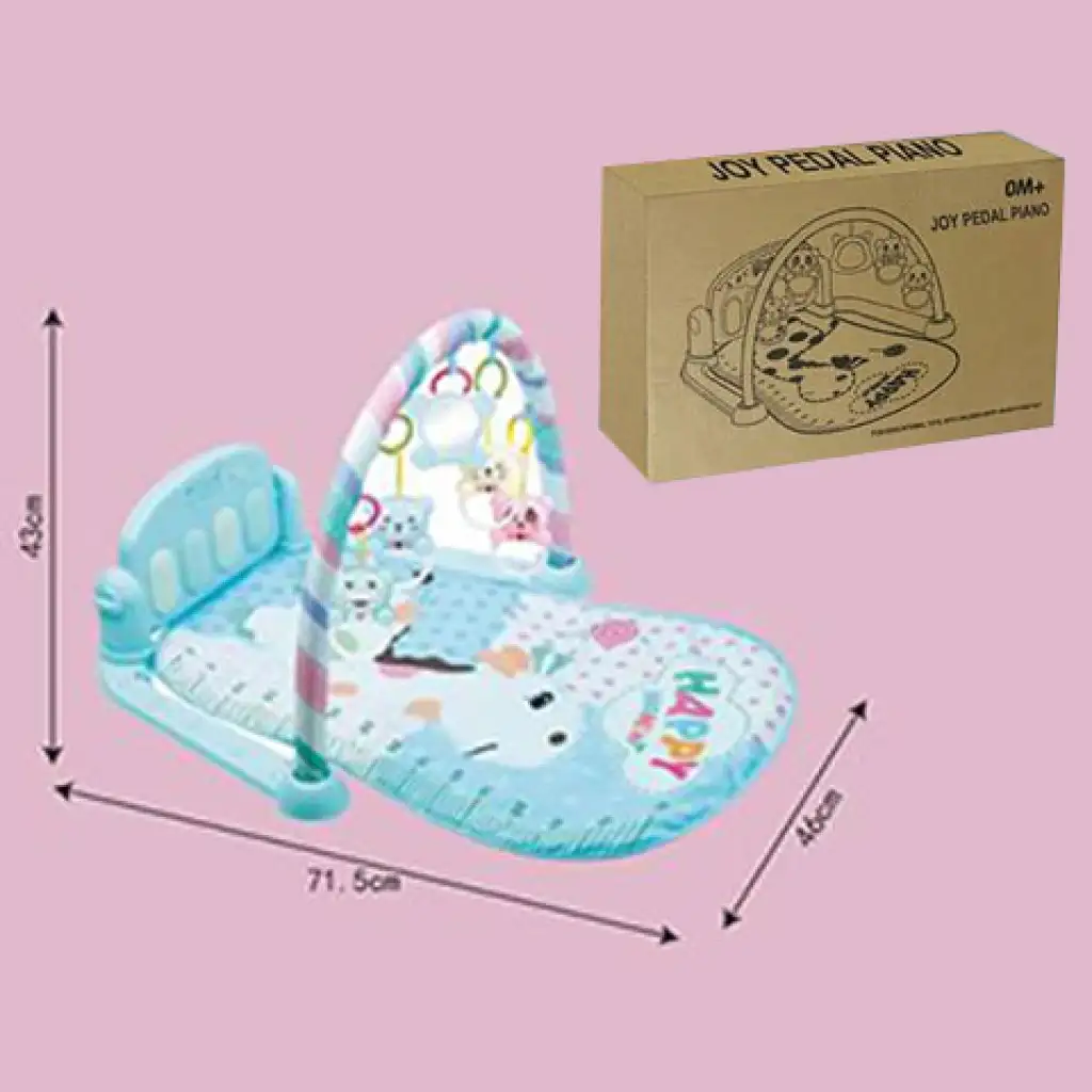 imagen de Giraffe feliz alfombra de juego azul con luz y sonido 1