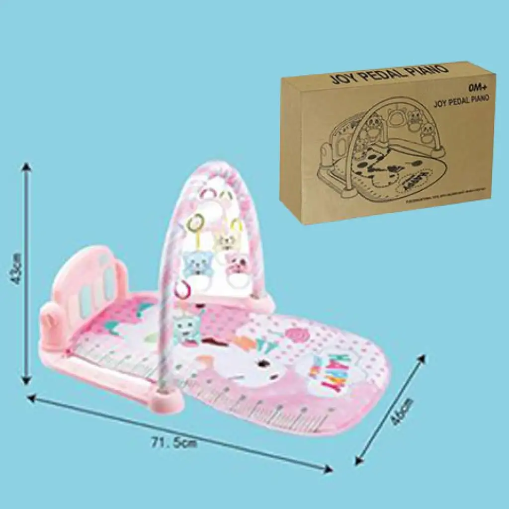 imagen de Giraffe feliz alfombra de juego rosa con luz y sonido 1