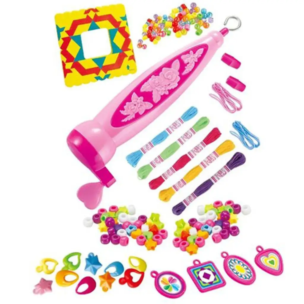 imagen de GlamorGirl: Set de cuentas para hacer joyas 500+ cuentas, con accesorios y máquina para enhebrar cuentas 2