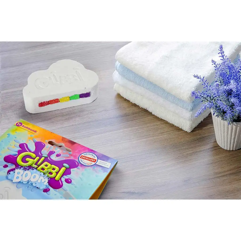 imagen de Glibbi Boom: bomba de baño en forma de nube con colores del arcoíris - Simba toys 4