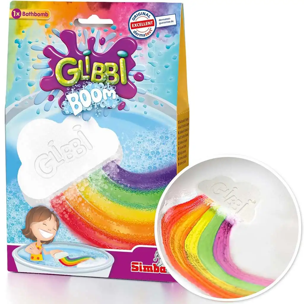 imagen de Glibbi Boom: bomba de baño en forma de nube con colores del arcoíris - Simba toys 1