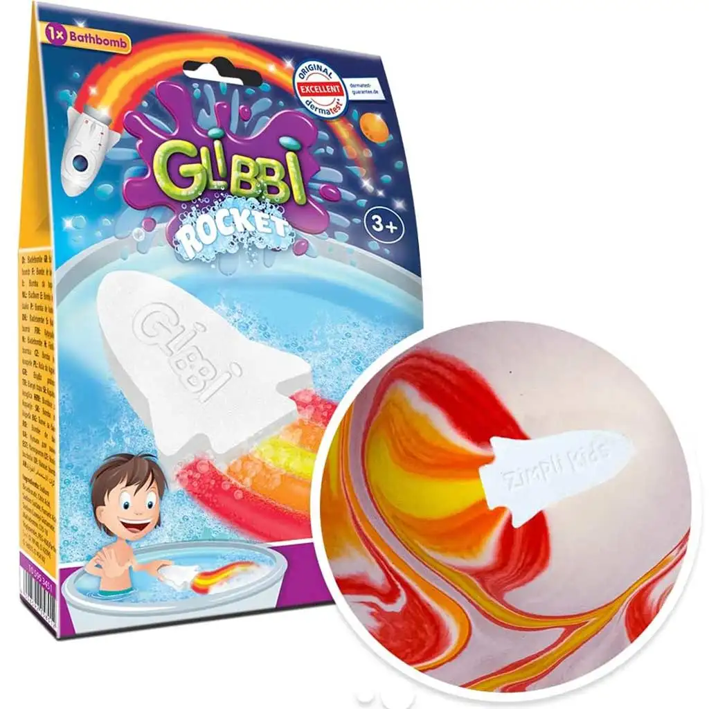imagen de Glibbi Rocket: Bomba de baño en forma de cohete con estela de colores - Simba toys 1