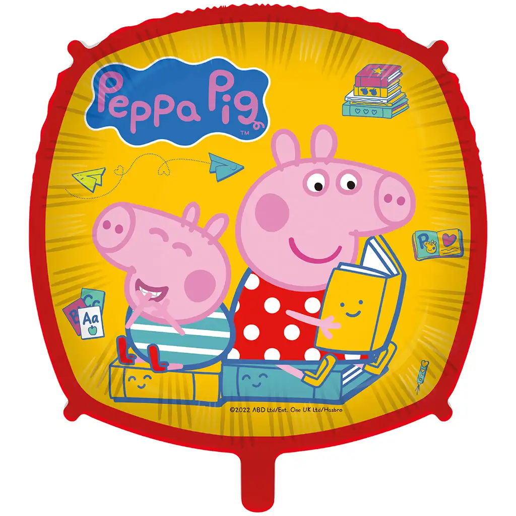 imagen de Globo de foil cuadrado de Peppa Pig 46cm 1