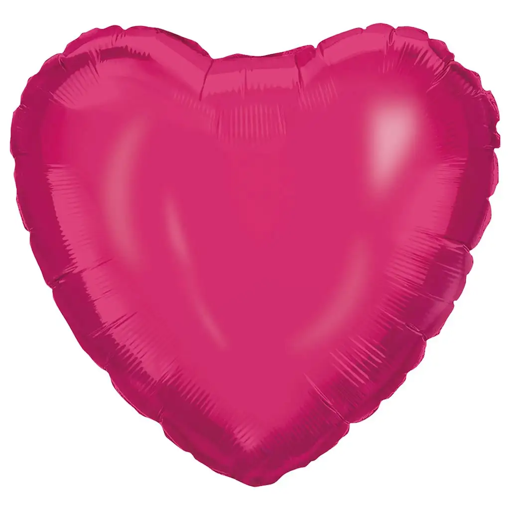 imagen de Globo de foil en forma de corazón – fucsia 46cm 1