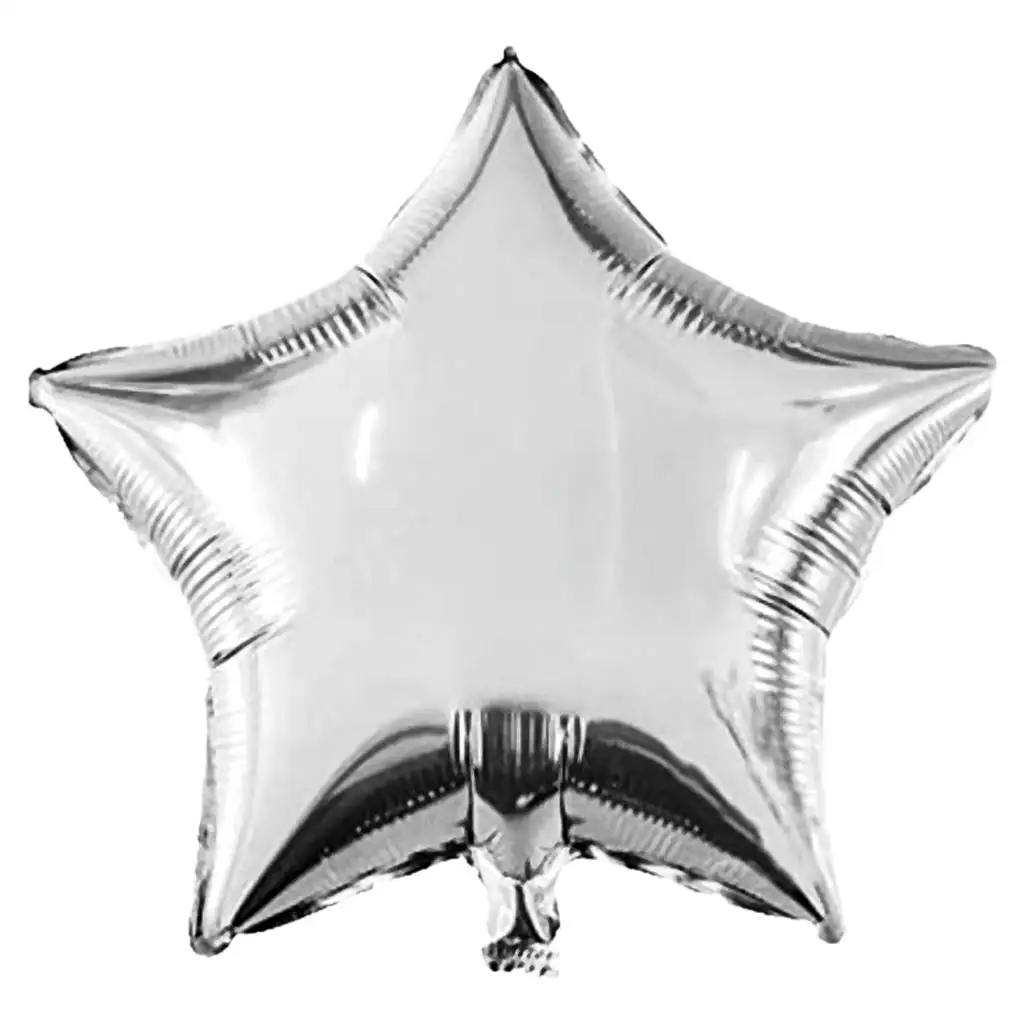 imagen de Globo de foil en forma de estrella – plata 46cm 1