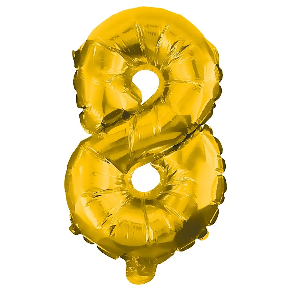 imagen de Globo de foil número 8 en color dorado – 86cm 1