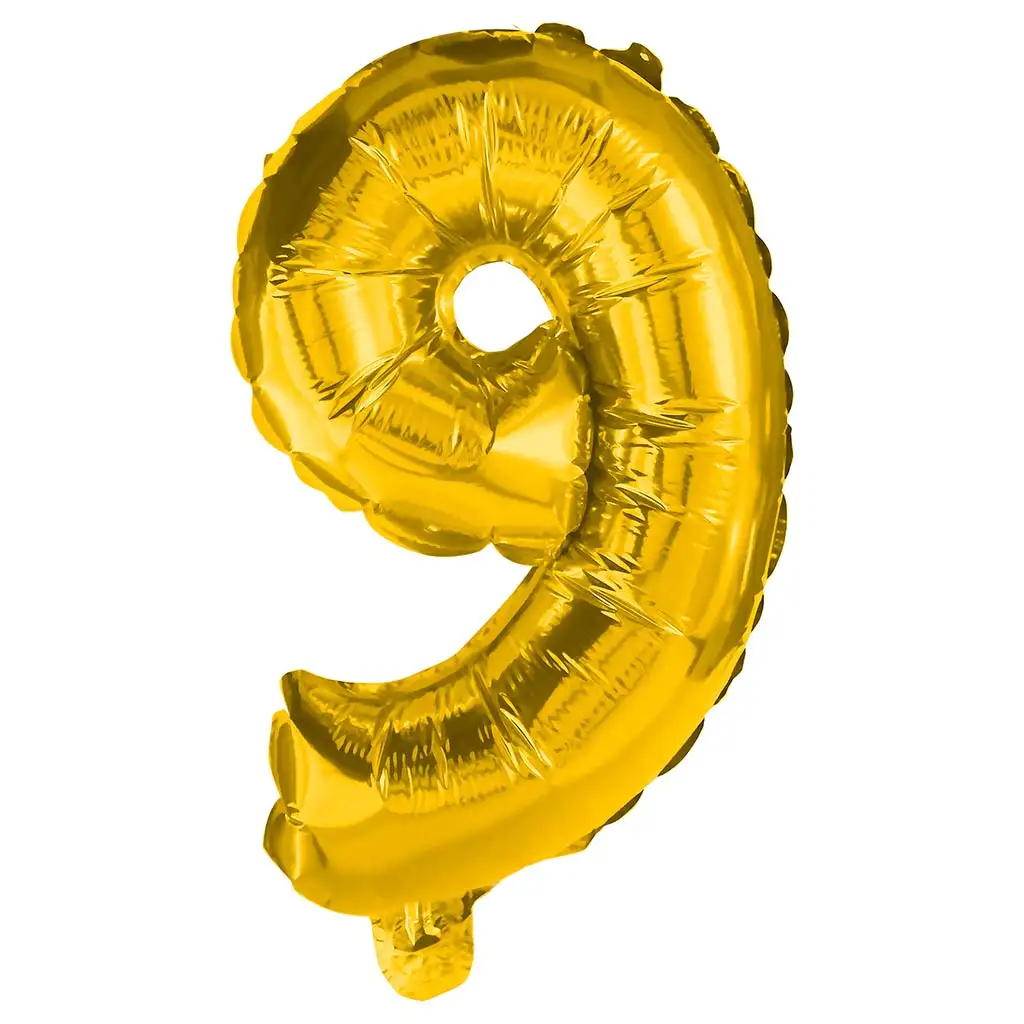 imagen de Globo de foil número 9 en color dorado – 86cm 1
