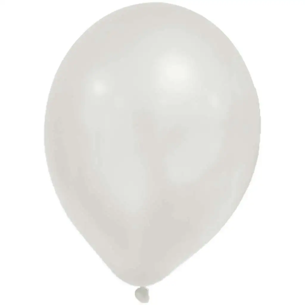 imagen de Globo metálico pastel blanco – set de 8 unidades 1