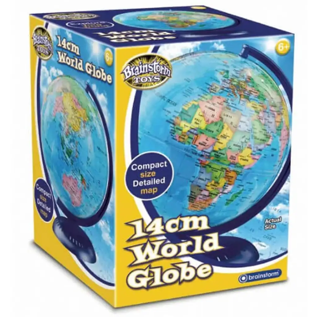 imagen de Globo terráqueo de 14 cm de Brainstorm 1