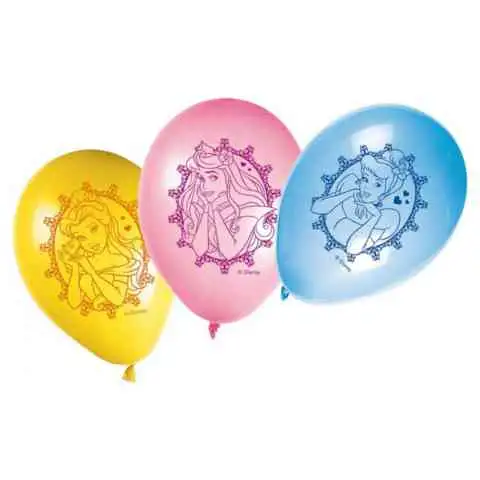 imagen de Globos de fiesta coloridos de las Princesas Disney, set de 8 unidades 1
