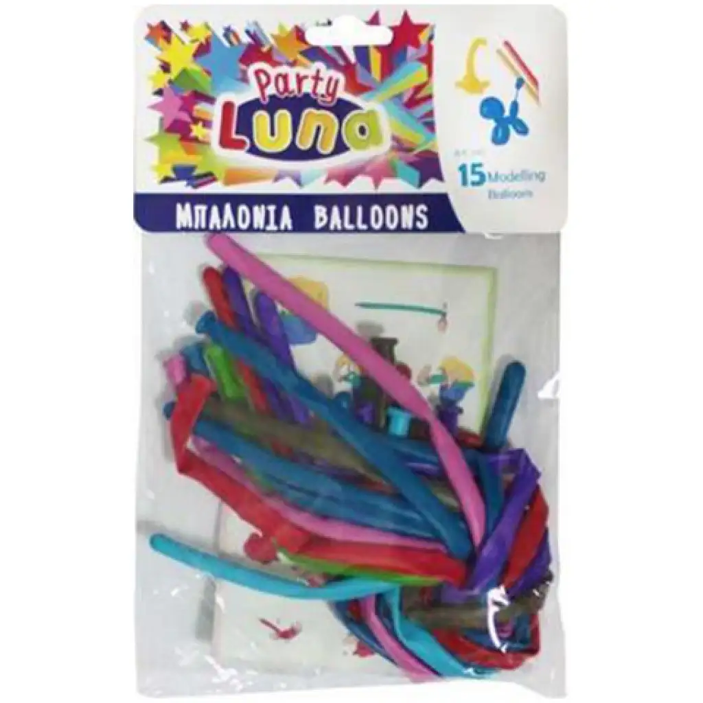 imagen de Globos de modelado de colores paquete de 15 unidades 1