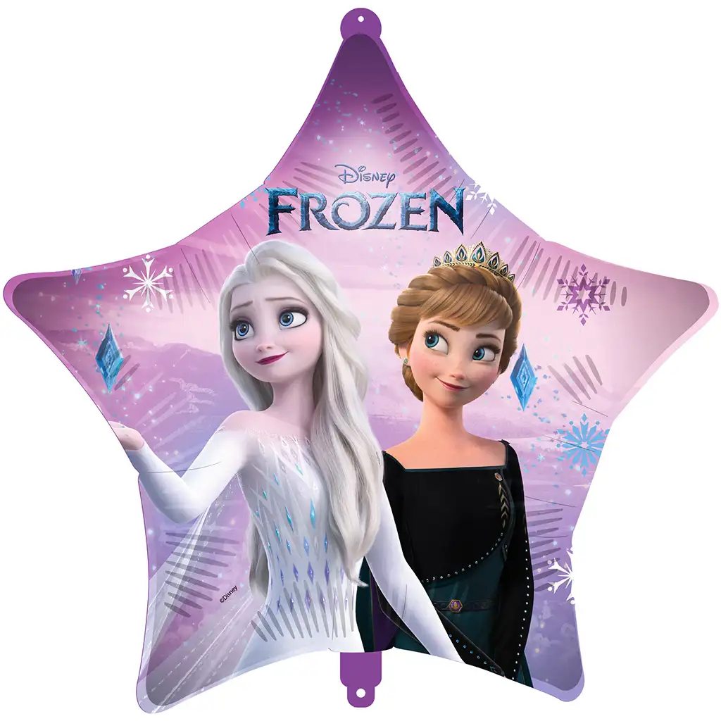imagen de Globos de papel de aluminio en forma de estrella de Frozen 2 de 46 cm 1