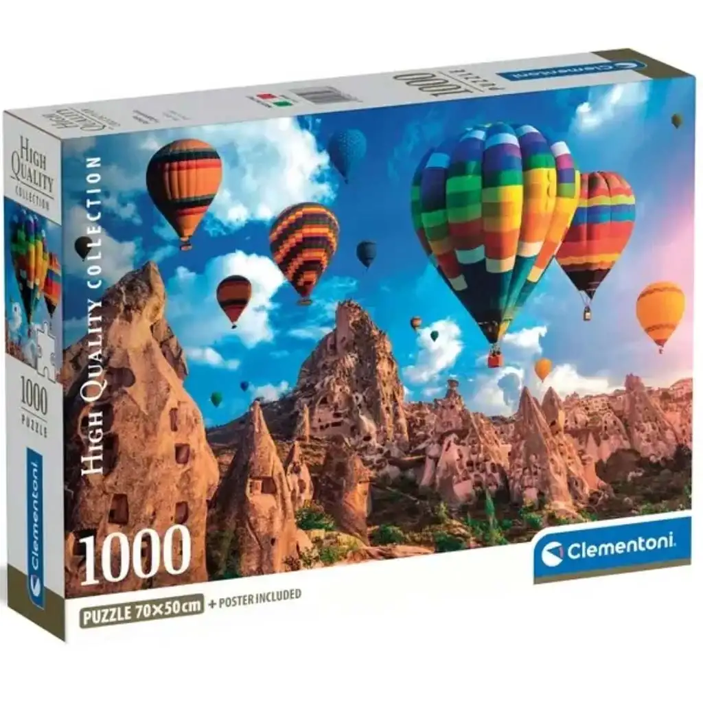 imagen de Globos en Capadocia 1000 piezas con póster HQC - Clementoni 1