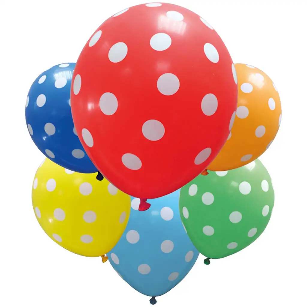 imagen de Globos inflables de lunares – set de 6 unidades 1
