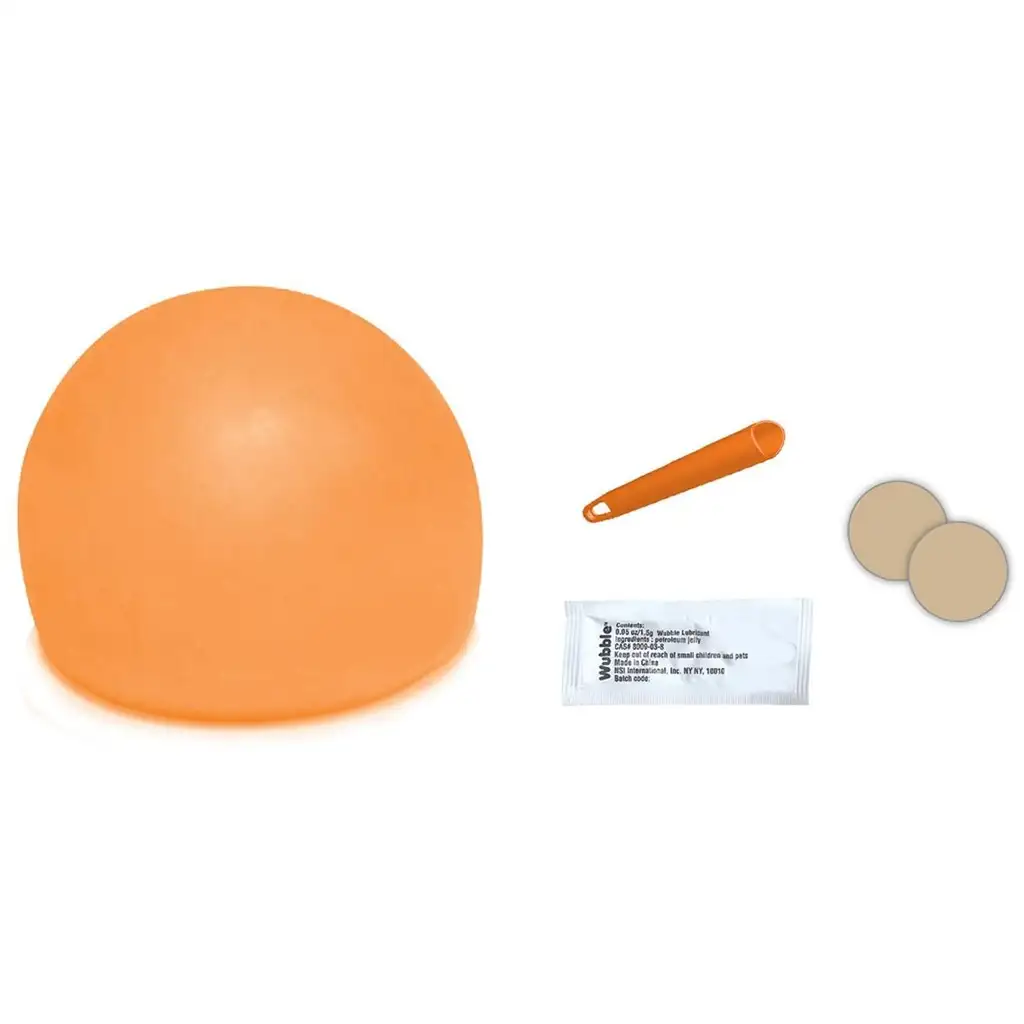 imagen de Glowzilla Wubble pelota de burbujas iluminada color naranja neón de 75cm 3