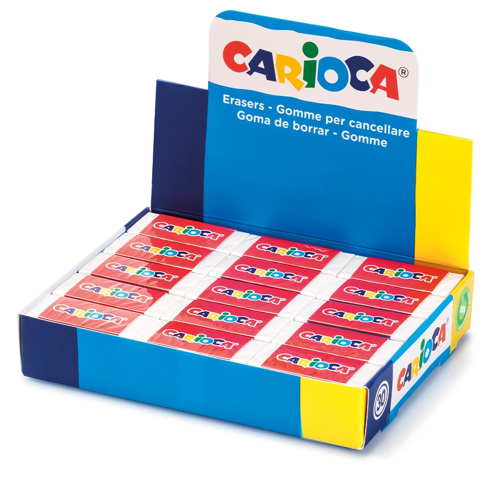 imagen de Goma de borrar con estuche de papel 1ud - Carioca 1