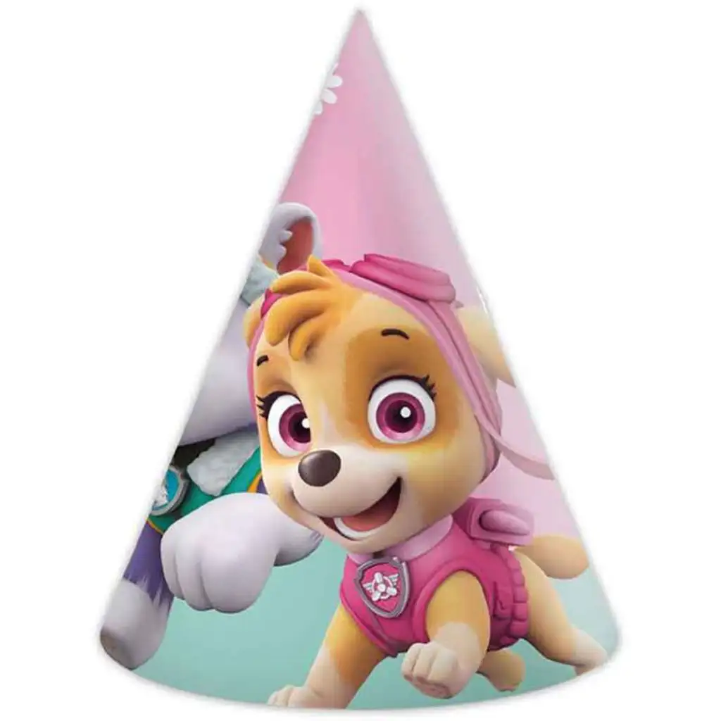 imagen de Gorro de fiesta de papel de Skye y Everest de Patrulla Canina, set de 6 unidades 1