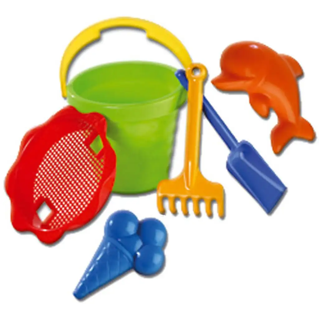 imagen de Gran set de arena con cubo ondulado de 6 piezas - D-Toys 1