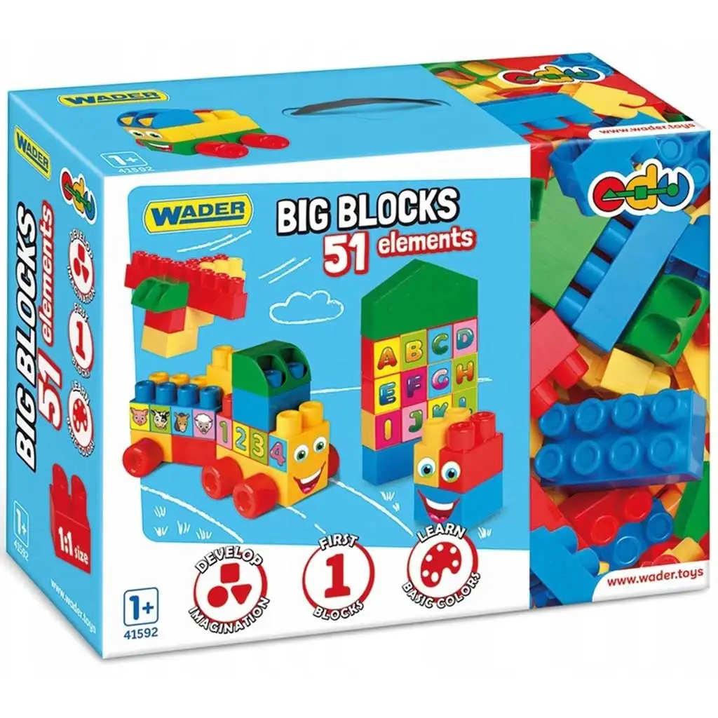 imagen de Gran set de bloques de construcción 51 piezas - Wader 1