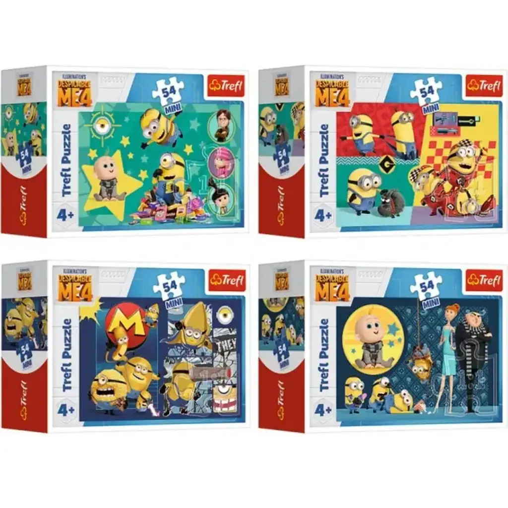 imagen de Gru 4: Divertidos minions rompecabezas mini de 54 piezas en varias versiones - Trefl 1