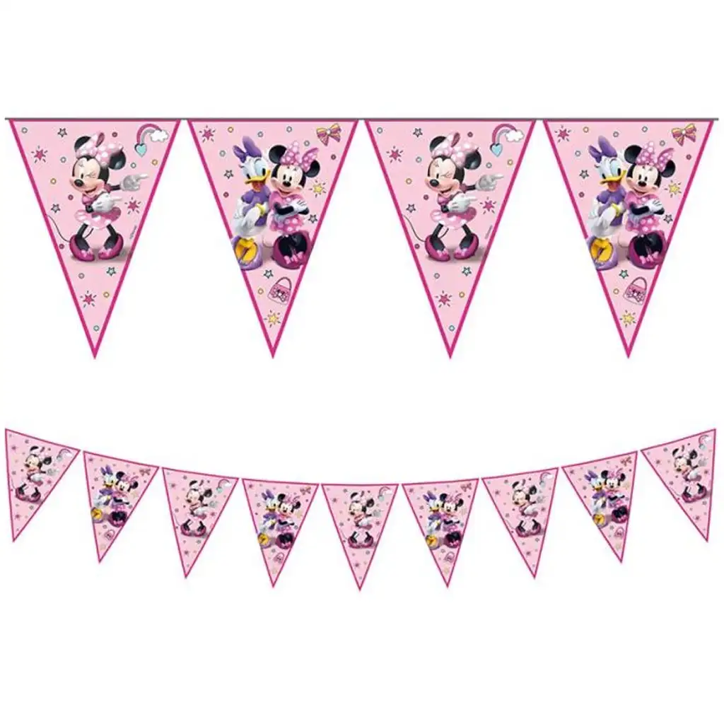 imagen de Guirnalda de banderines de Minnie Mouse y Daisy con estampado 1