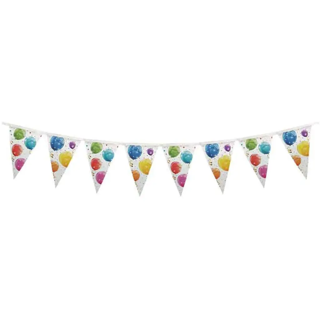 imagen de Guirnalda de fiesta reutilizable con estampado de globos 230cm 1