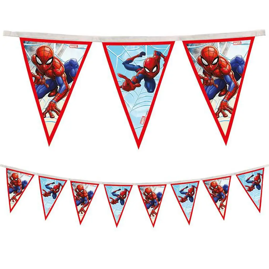 imagen de Guirnalda de fiesta reutilizable con estampado de Spiderman 230cm 1