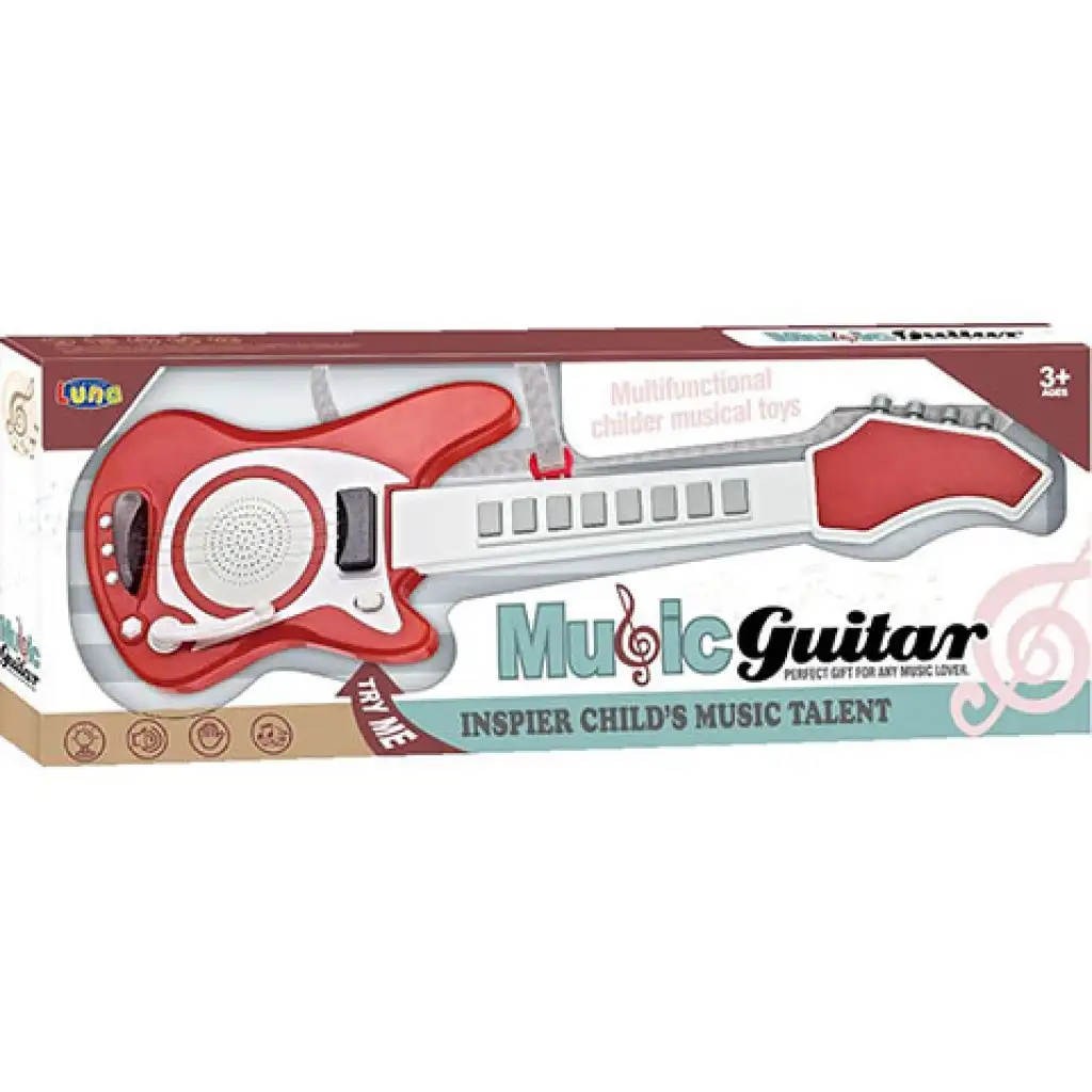 imagen de Guitarra eléctrica de juguete de color rojo de 66 cm 1