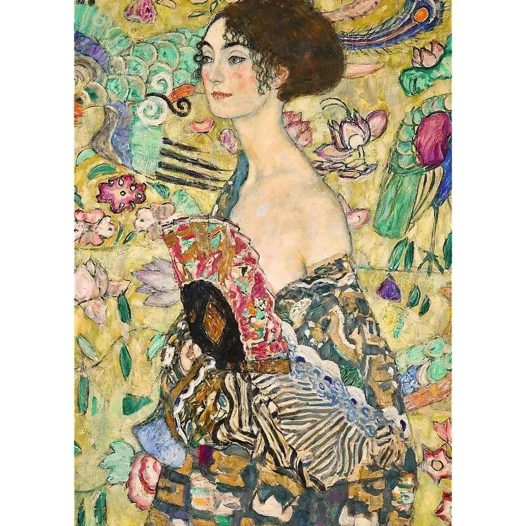 imagen de Gustav Klimt: La dama con abanico puzzle de 1000 piezas - Trefl 2