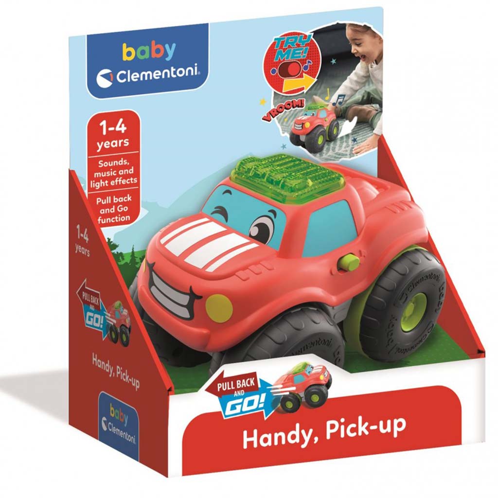 imagen de Handy, coche pick-up de bebé de retroceso con sonido y luz - Clementoni 1
