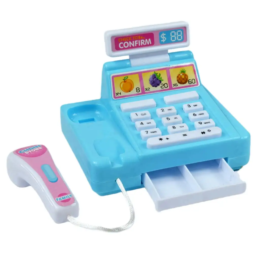 imagen de Happy Shopping: Caja registradora con cajón abierto en dos versiones 12,5cm 2