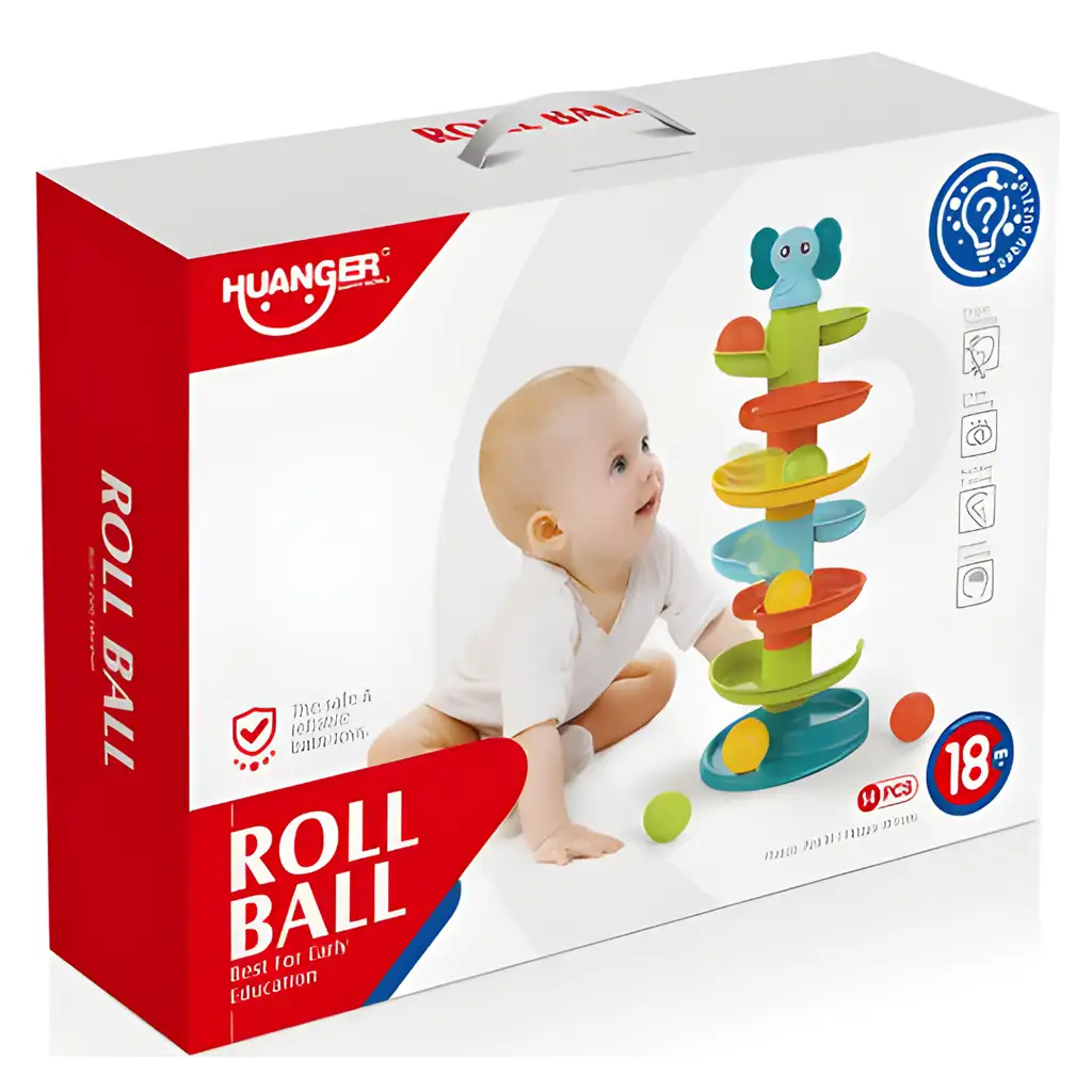 imagen de Happy World: Divertido circuito de bolas de elefantes 47cm 4