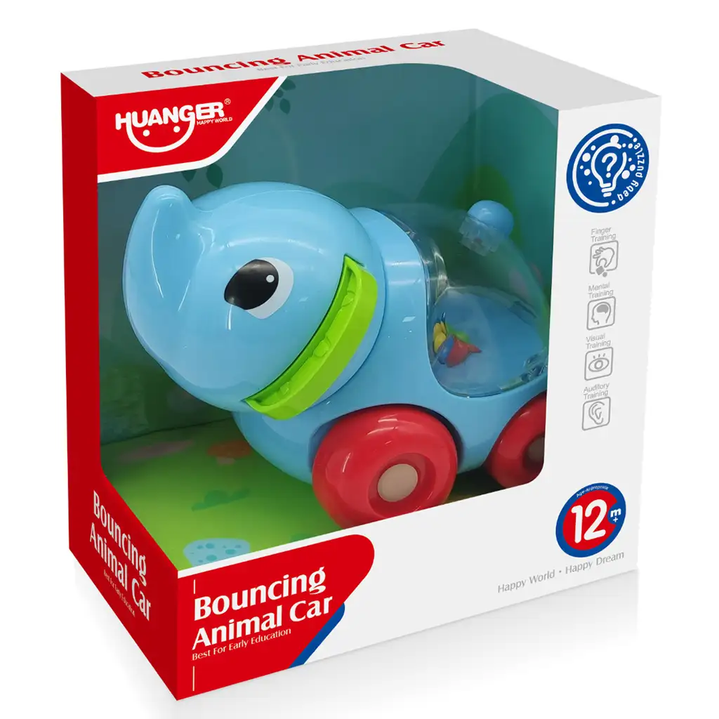 imagen de Happy World: Elefante sonajero rodante 11cm 3